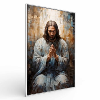 Quadro Retangular - JESUS EM ORAÇÃO		