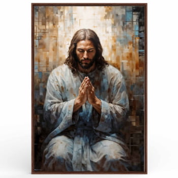 Quadro Retangular - JESUS EM ORAÇÃO		