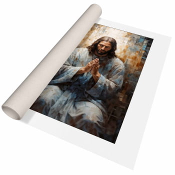 Quadro Retangular - JESUS EM ORAÇÃO		