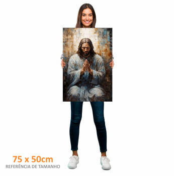 Quadro Retangular - JESUS EM ORAÇÃO		