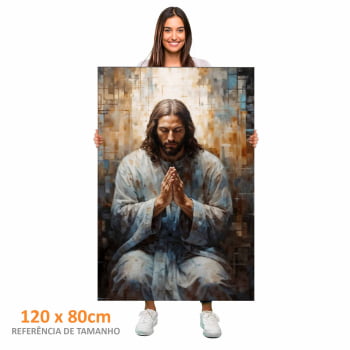 Quadro Retangular - JESUS EM ORAÇÃO		