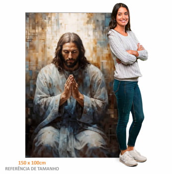 Quadro Retangular - JESUS EM ORAÇÃO		