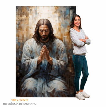 Quadro Retangular - JESUS EM ORAÇÃO		