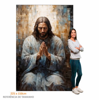 Quadro Retangular - JESUS EM ORAÇÃO		