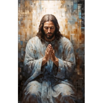 Quadro Retangular - JESUS EM ORAÇÃO		