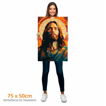 Quadro Retangular - JESUS GEOMETRIC