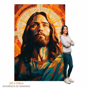 Quadro Retangular - JESUS GEOMETRIC