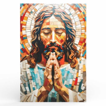 Quadro Retangular - Jesus Mosaico
