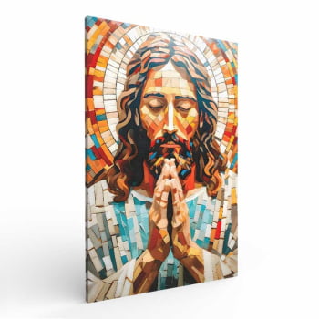 Quadro Retangular - Jesus Mosaico