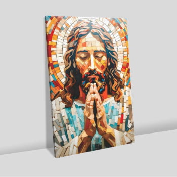 Quadro Retangular - Jesus Mosaico