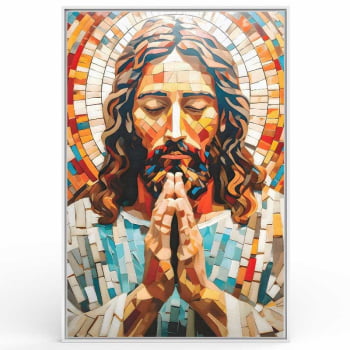 Quadro Retangular - Jesus Mosaico