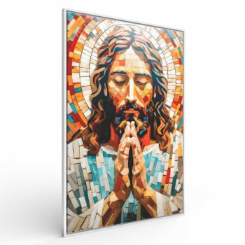 Quadro Retangular - Jesus Mosaico