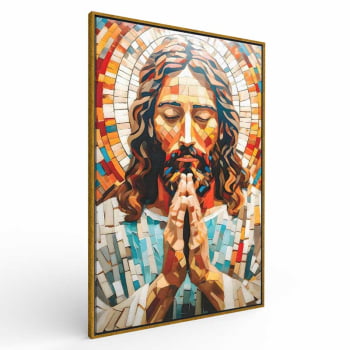 Quadro Retangular - Jesus Mosaico