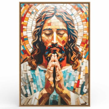 Quadro Retangular - Jesus Mosaico