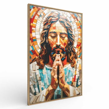 Quadro Retangular - Jesus Mosaico
