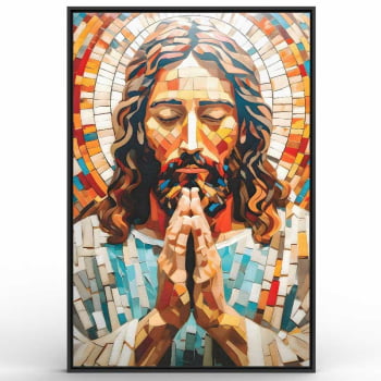 Quadro Retangular - Jesus Mosaico