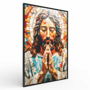 Quadro Retangular - Jesus Mosaico