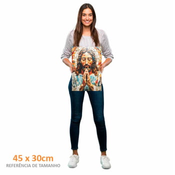 Quadro Retangular - Jesus Mosaico