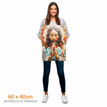 Quadro Retangular - Jesus Mosaico