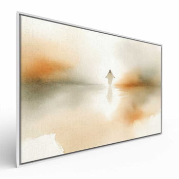 Quadro Retangular - Jesus Sobre Águas Abstrato