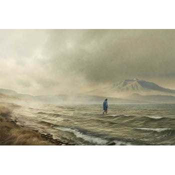 Quadro Retangular - Jesus Sobre as Águas