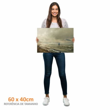 Quadro Retangular - Jesus Sobre as Águas