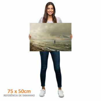 Quadro Retangular - Jesus Sobre as Águas