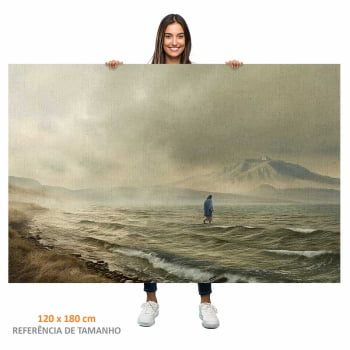 Quadro Retangular - Jesus Sobre as Águas