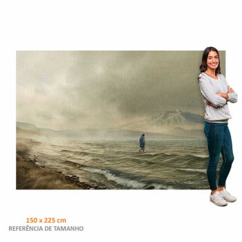 Quadro Retangular - Jesus Sobre as Águas