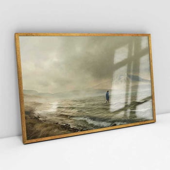 Quadro Retangular - Jesus Sobre as Águas