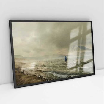 Quadro Retangular - Jesus Sobre as Águas
