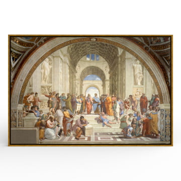 Quadro Retangular  - Raphael school of athens
