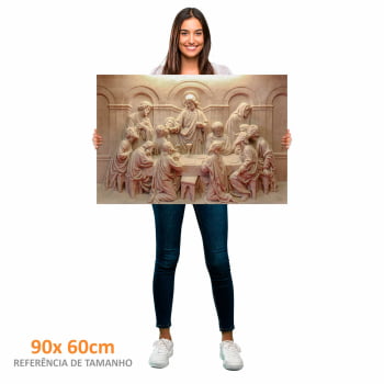 Quadro Retangular - Santa Ceia Escultura