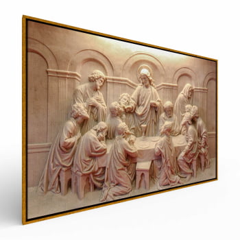 Quadro Retangular - Santa Ceia Escultura