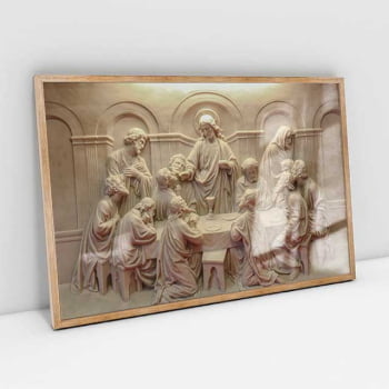 Quadro Retangular - Santa Ceia Escultura