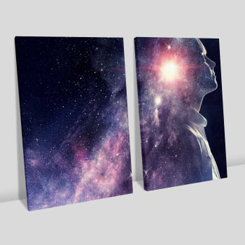 Kit 2 quadros retangulares - Universo em mim